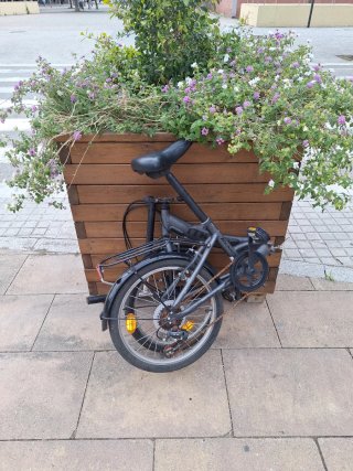 Bicicleta Plegable Gris