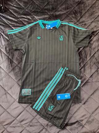 Completo Adidas Nero/Verde Acqua