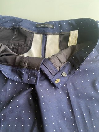 Pantalón Zara mujer lunares azul y blanco