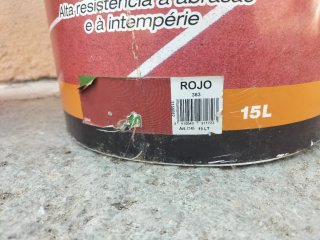 Pintura para pistas deportivas 15L Rojo