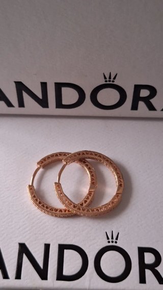 Pendientes Aro Pandora rosa