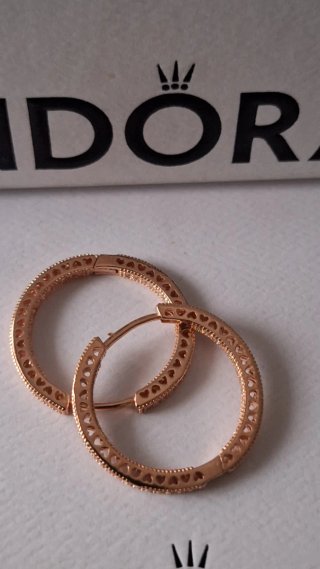 Pendientes Aro Pandora rosa
