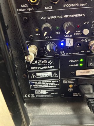 Altavoz Ibiza PORT12VHF-BT 12 700W