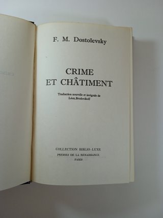 CRIME ET CHATIMENT - DOSTOIEVSKI (en francés)