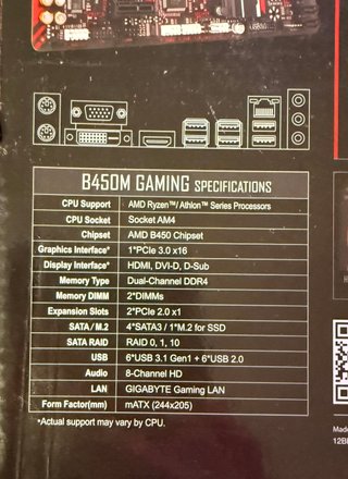 Placa Base Gigabyte B450M Gaming USADA