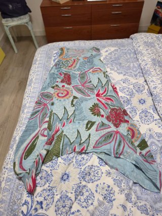 Vestido lino Italiano. 100x100 lino.M/L