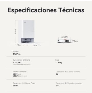 JONR T5 Pro Robot Aspirador y Fregasuelos