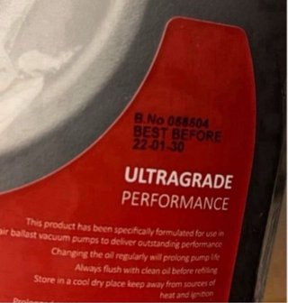 Aceite Vacío Ultragrade Edwards 1L