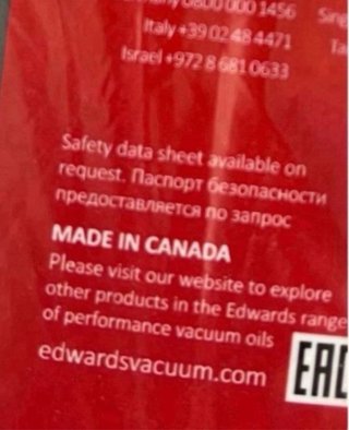 Aceite Vacío Ultragrade Edwards 1L