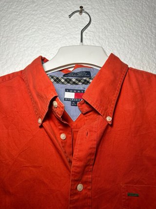 Camisa Tommy Hilfiger Roja Vintage XL