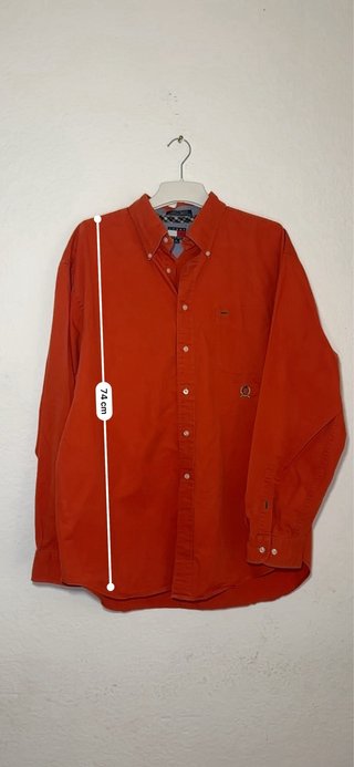 Camisa Tommy Hilfiger Roja Vintage XL
