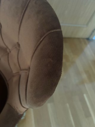 Poltroncina vintage in velluto marrone