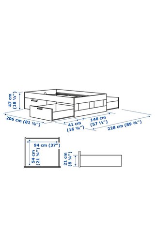 Estructura Cama IKEA BRIMNES Blanca