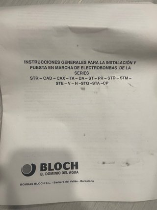 Bomba de agua, electro bomba nueva a estrenar.