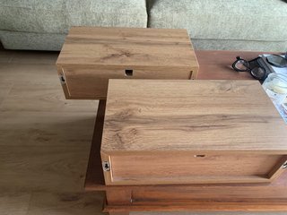 Juego 2 mesitas auxiliares madera