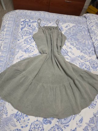 Vestido playero de lino. Talla M