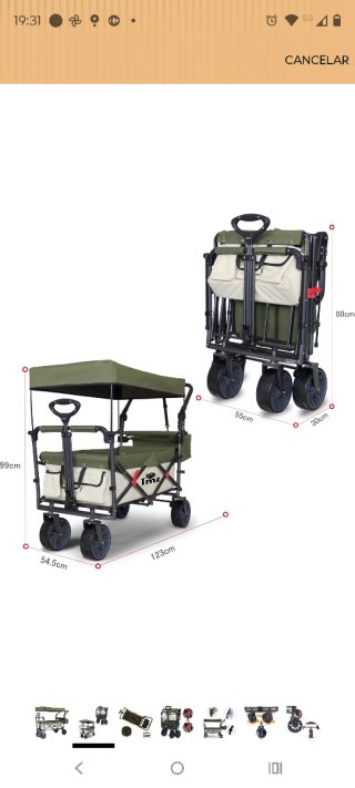 Carro Plegable Infantil Verde TMZ