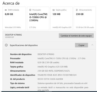 Portátil Lenovo ThinkPad i5 7ª Gen 8GB 240GB SSD
