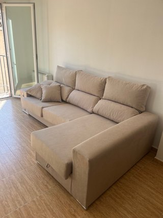 Sofá modular beige tela