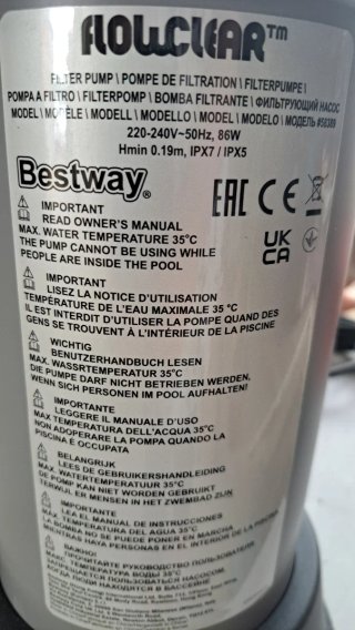 Depuradora Piscina Bestway Gris