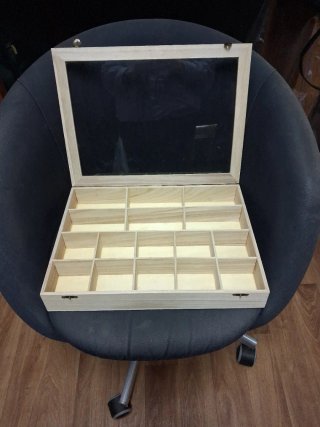 Caja madera con divisores 40x30x6