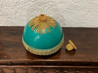 Lampada da Soffitto Vintage Verde e Oro