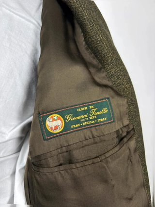 Giacca 3 bottoni uomo 100% Lana made in Italy alta Sartoria