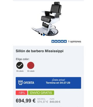 Pack 2 Sillones de Barbero Vintage