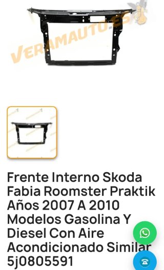 Revestimiento frontal SKODA ROOMSTER FABIA