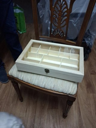 Caja madera con divisores 38 x 26x 7