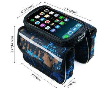 Bolsa para bicicleta con pantalla táctil