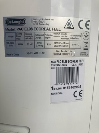 Aire Acondicionado Portátil DeLonghi Pinguino