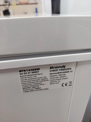Congelador horizontal Brandt