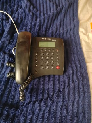 Teléfono fijo LOGICOM L470 negro