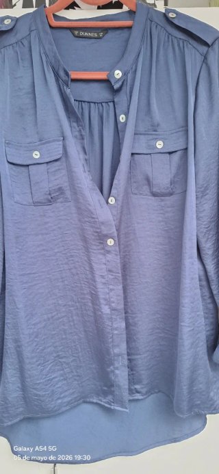 Camisa Dunnes azul talla  42/14