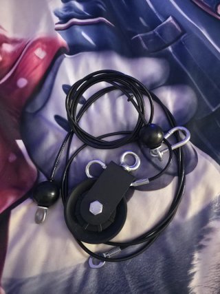 Polea para gimnasio con cable y mosquetón