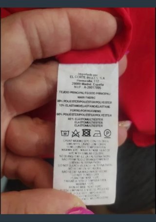 Vestido rojo El Corte Inglés Talla S