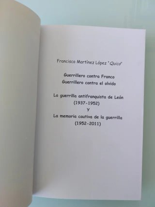 Guerrillero contra Franco. Guerrillero contra el o