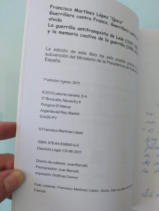 Guerrillero contra Franco. Guerrillero contra el o