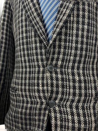 Giorgio Armani Giacca Due Bottoni in tweed 100% Pura Lana