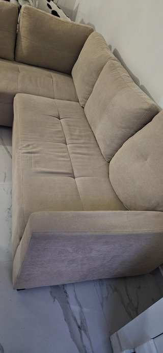 Sofá Cama Beige y Negro