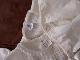 Traje de bautizo niña blanco