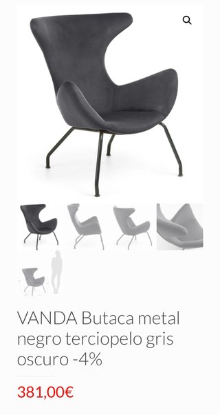 Sillones de Diseño Negro/Gris