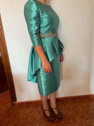 Vestido fiesta verde agua nuevo