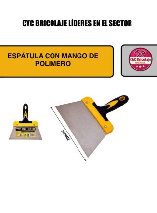 Espátula con mango de polímero 200mm
