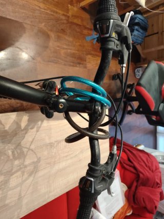 Bicicleta MTB con portatablas + tabla
