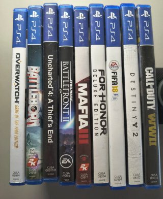 Lote A. 9 Videojuegos para PS4