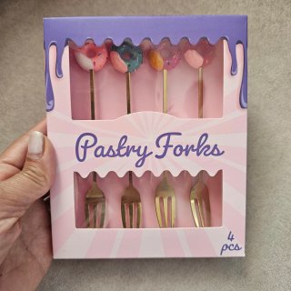 Set 8pz Cucharitas y Tenedores Postre Kawaii
