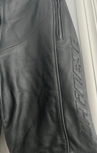 Pantalón cuero moto Dainese mujer T46 negro