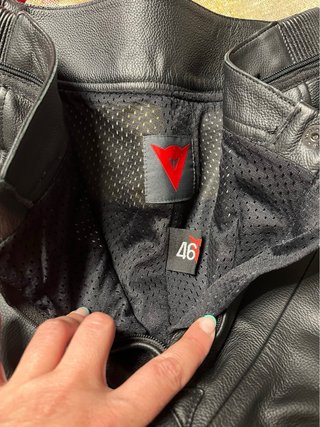 Pantalón cuero moto Dainese mujer T46 negro